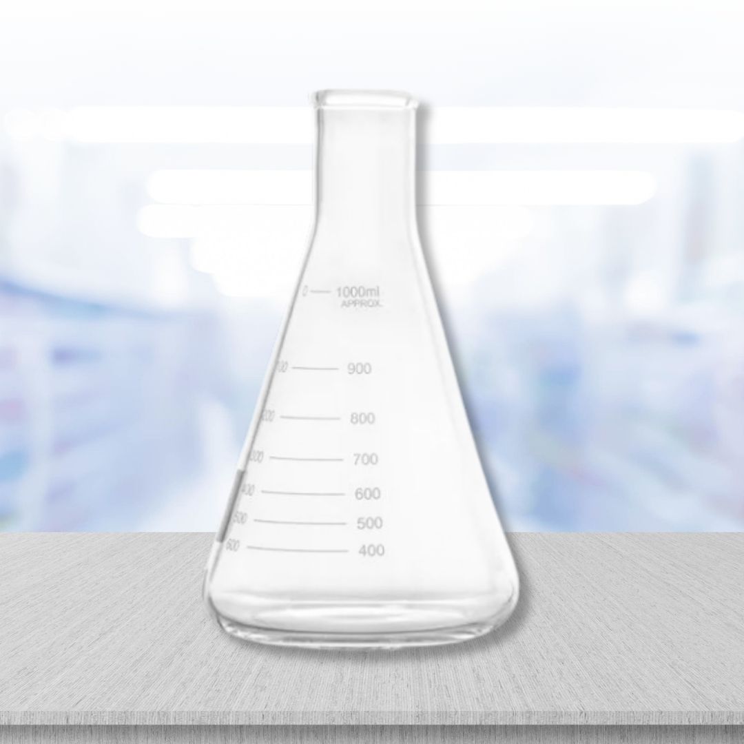 thumbnail image 2 of TN Lab 500ml Erlenmeyer Flask - Borosilicate Glass With Rubber Stopper For Laboratory 2 of 9