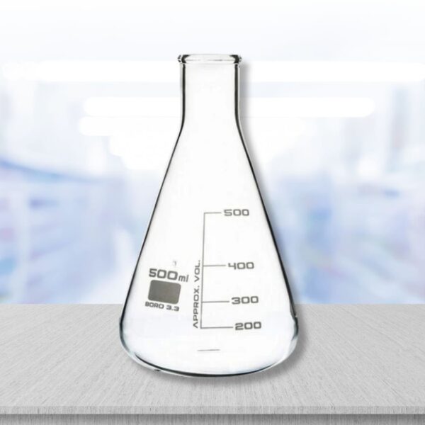 Borosilicate Conical / Erlenmeyer Flask (500 ML)