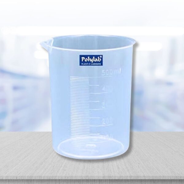 Plastic Beaker (Printed Graduation / 500ml)