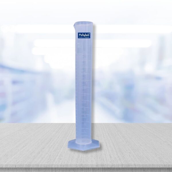 Plastic Measuring Cylinder – Hexagonal Base / 500 ml